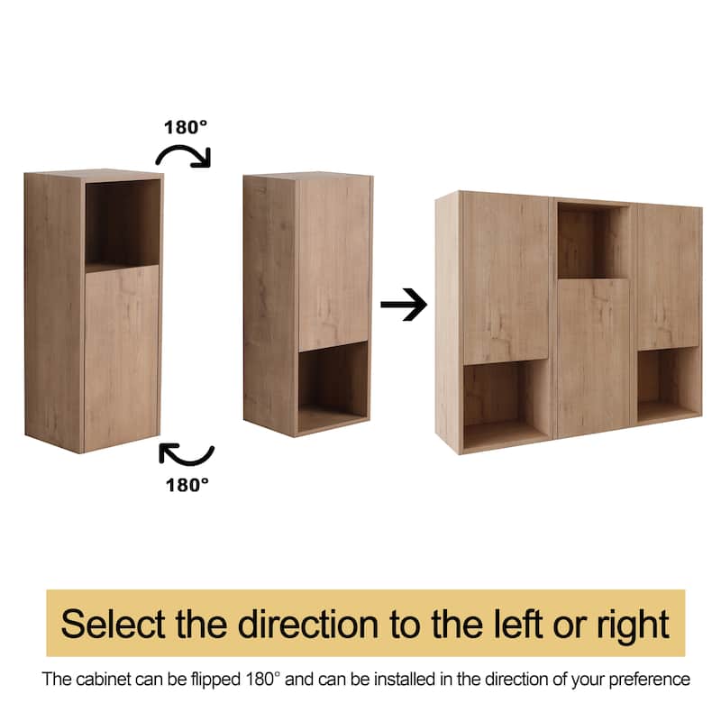 Malwee 12"/24"/36" Wall Cabinet, Wall Mounted Home Storage Cabinet, Bathroom Medicine Cabinet with Soft Close Door and Shelf