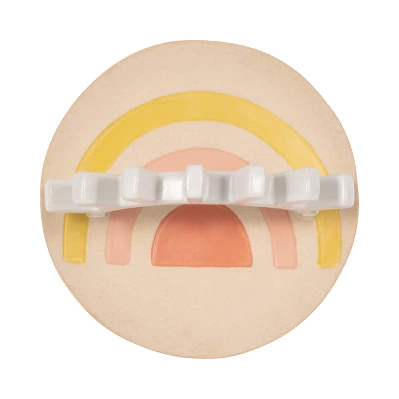 Sagebrook Home Ceramic Multi 6" Sunshine Trinket Tray - 5.5" x 5.5" x 3.5"