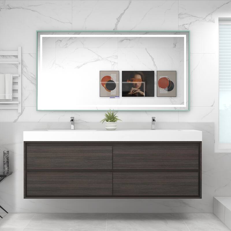 Morava 72" Floating Vanity with Double Sink - 72