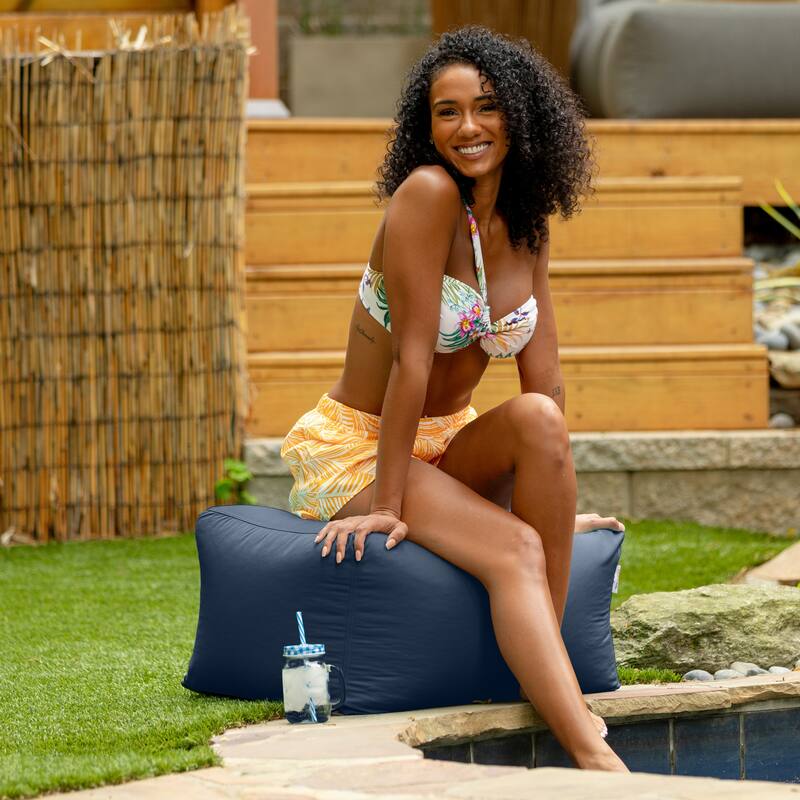 Leon Outdoor Patio Bean Bag Ottoman