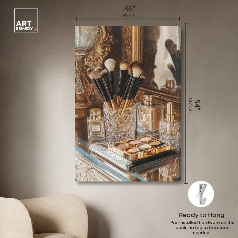 Oranate Makeup Collection Canvas by Art Remedy, Gallery Wrapped