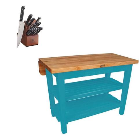 John Boos KIB03 48x38 Butcher Block & Henckels Knife Set