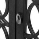 preview thumbnail 11 of 17, Classic Distressed Finish Accent Sideboard Buffet Cabinet with Hollow-mirrored Doors and Drop-shaped Silver Metal Handles
