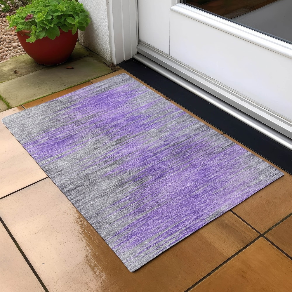 Machine Washable Indoor/ Outdoor Chantille Modern Ombre Rug