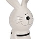 preview thumbnail 6 of 32, Ceramic Lines Bunny with Heart Figurine - White