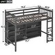 preview thumbnail 3 of 16, Multi-Functional Twin Size Loft Bed with 8 Open Storage Shelves and Built-in Ladder, Space Saving, Solid Construction, Gary