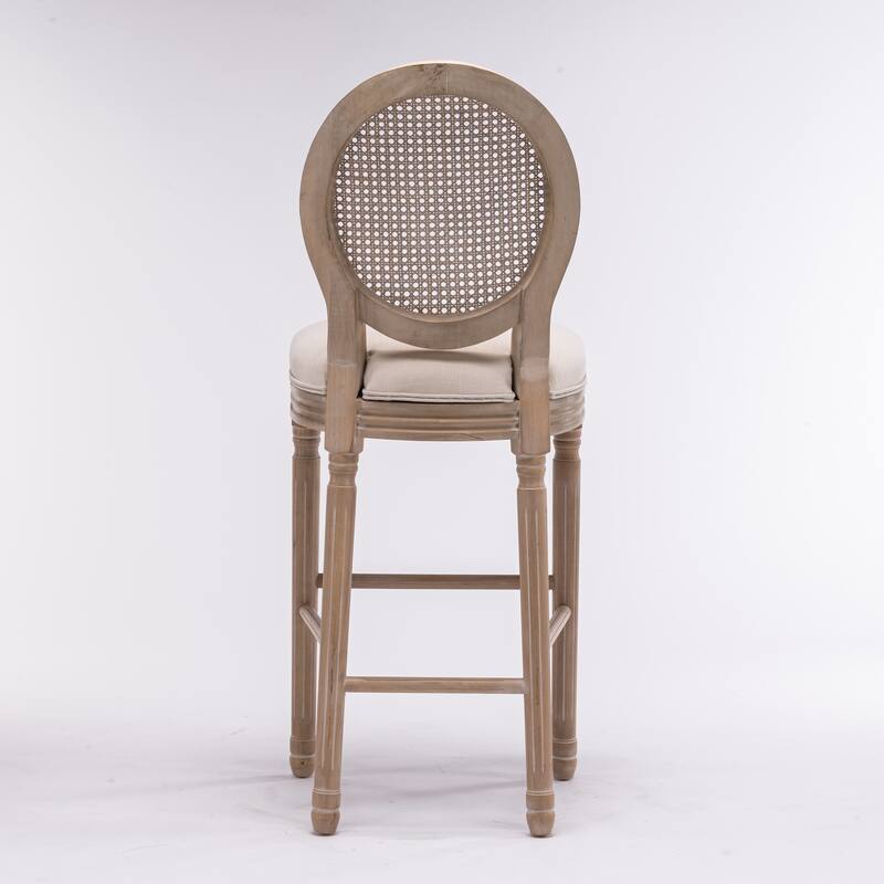 Set of 2 French Country Wooden Barstools