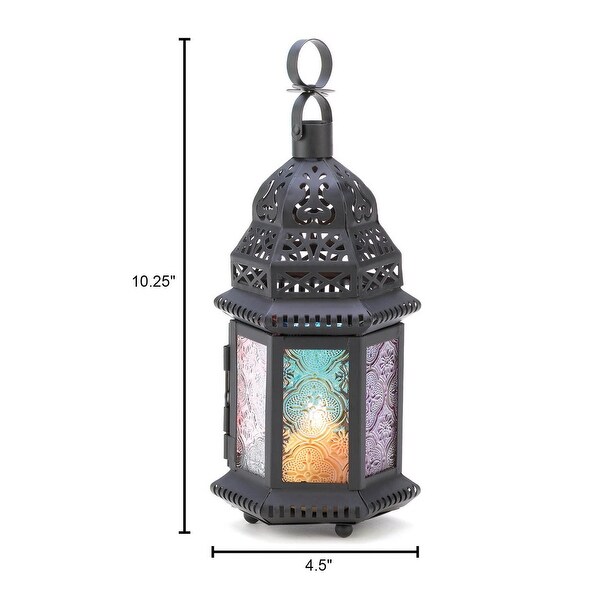 Rainbow and Red Glass Moroccan Lanterns Multi Bed Bath Beyond 35438159