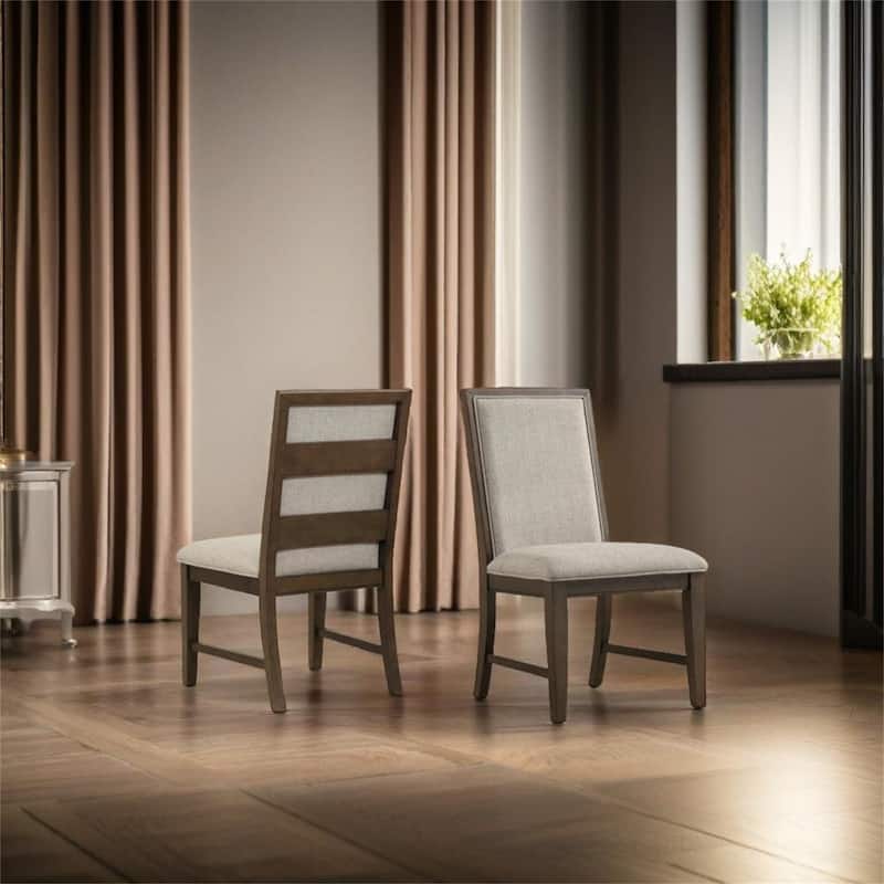 Solid Wood Upholstered Dining Chairs Set of 2