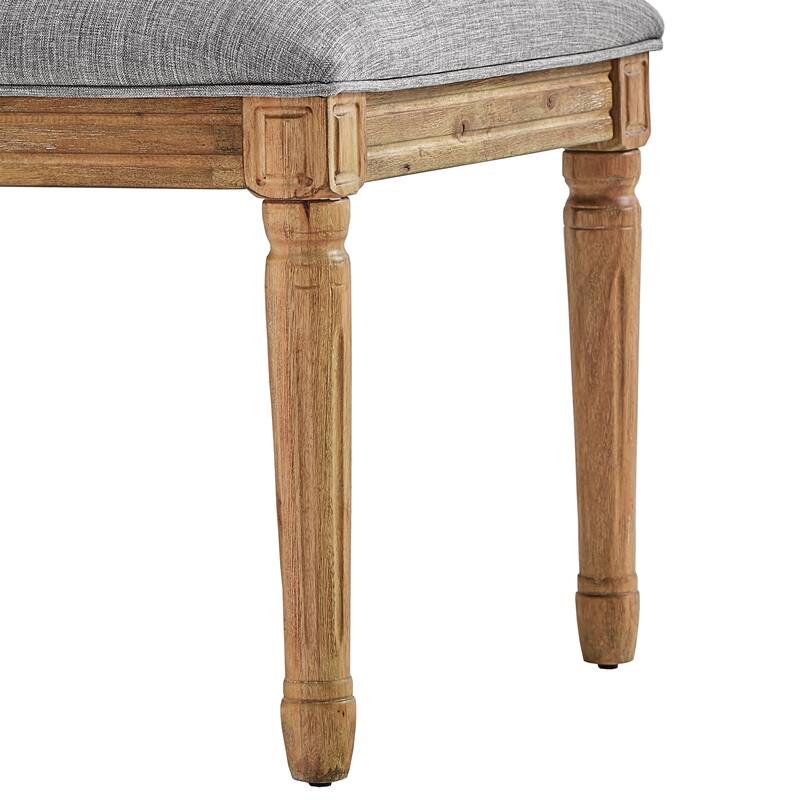 Deana Round Linen and Wood Dining Chairs (Set of 2) by iNSPIRE Q Artisan