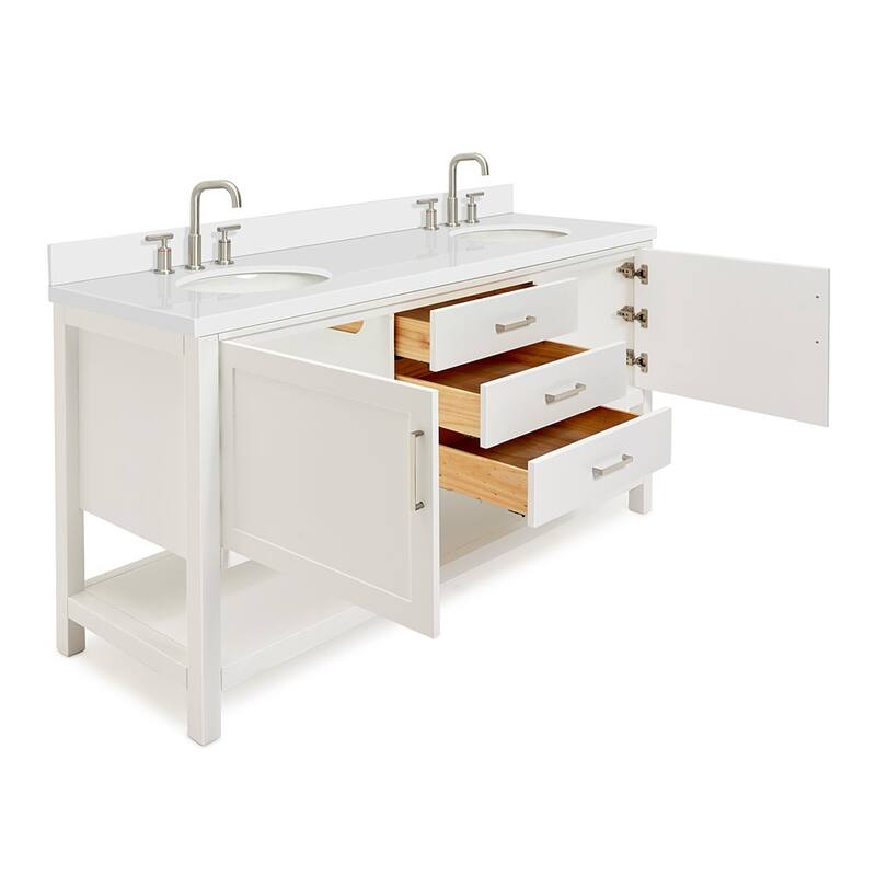 Ariel R073DWQOVO Bayhill 73" Free Standing Double Basin Vanity Set