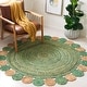 preview thumbnail 62 of 64, SAFAVIEH Handmade Cape Cod Lynda Coastal Jute Rug 4' Round - Green/Natural - Round