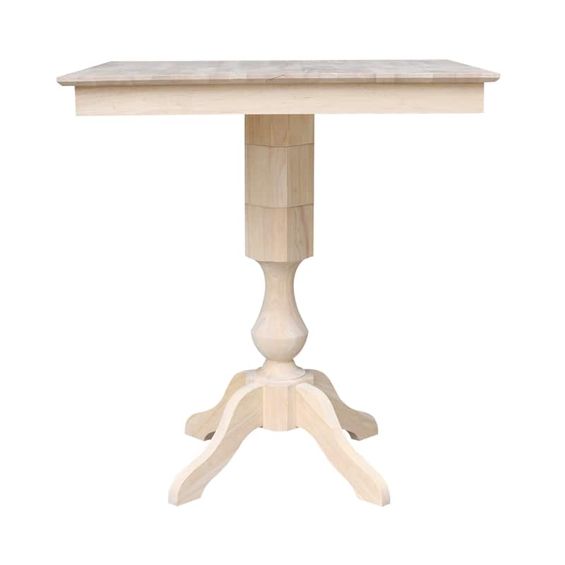 36" x 36" Square Top Pedestal Table - Unfinished