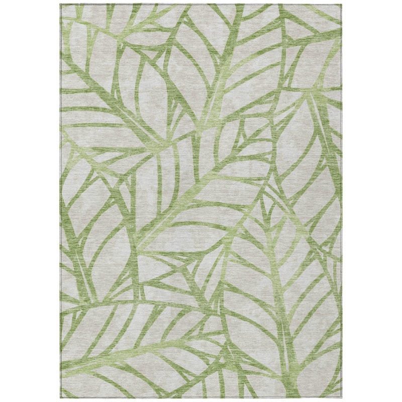 HomeRoots Floral Transitional Rectangle Outdoor Rug