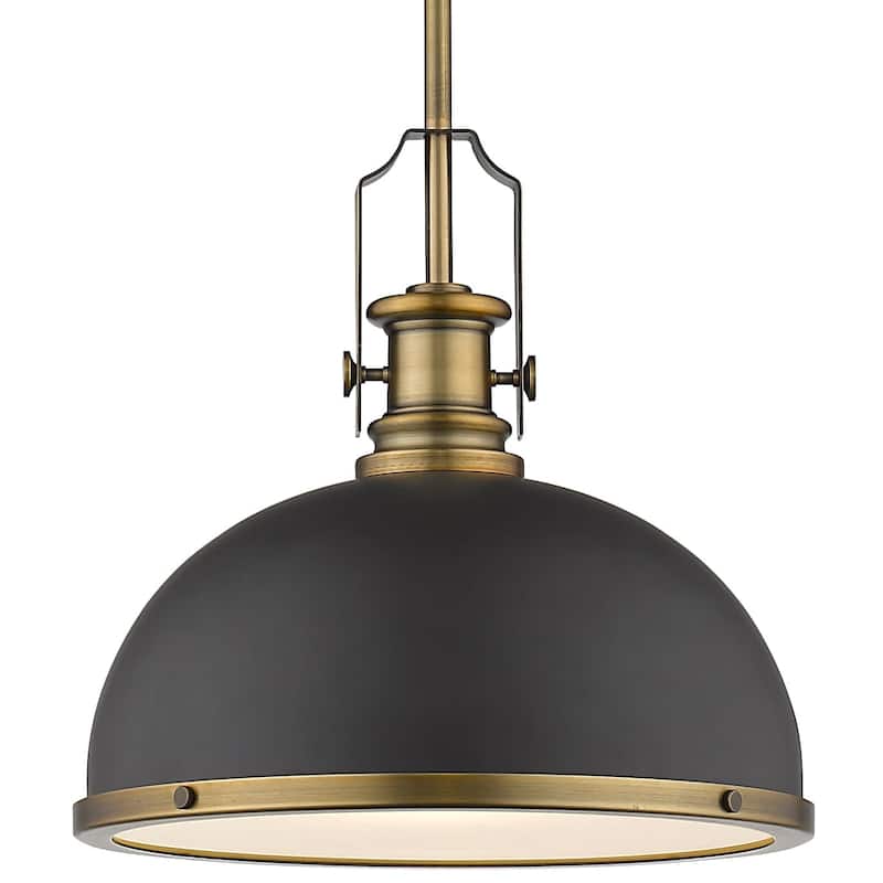 Bellevue Agnes 13" Wide Pendant - Bronze / Heritage Brass