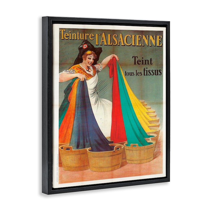 Stupell Vintage Teinture L'Alsacienne Framed Floater Canvas Wall Art Design By Marcus Jules