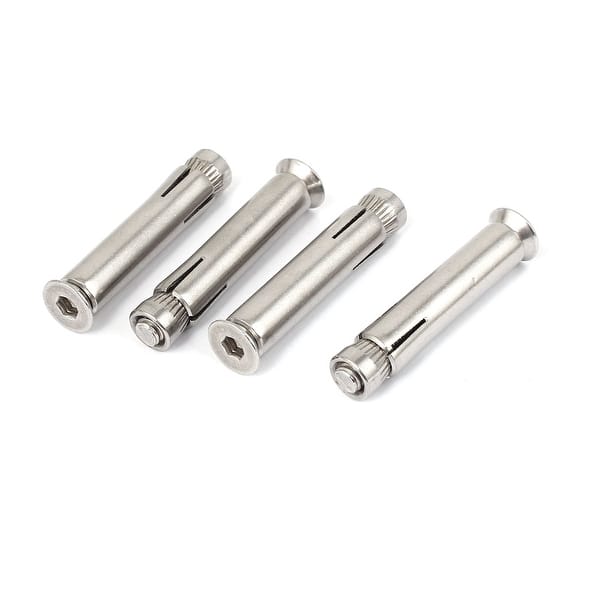 M6 Thread 50mm Long Hex Socket Flat Head Expansion Anchor Bolt 4pcs Bed Bath & Beyond 18438899