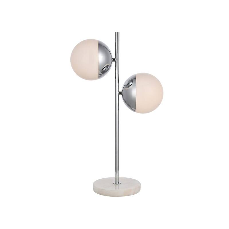 Mid-century Modern Frosted White Glass Table Lamp