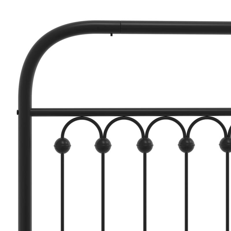 vidaXL Metal Bed Frame with Headboard Platform Base Home Bedroom Furniture