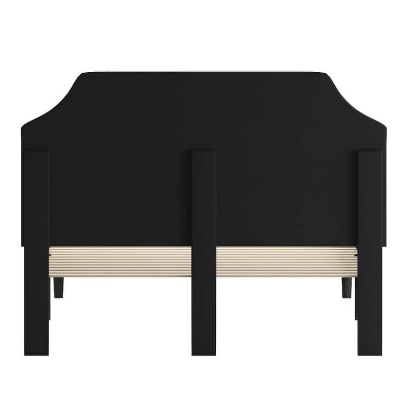 Arched Tufted Upholstered Platform Bed