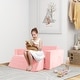 preview thumbnail 3 of 8, 8 Pieces Pink Playroom Sofa Set Perfect Gift fir Kids - 41.5" x 39.5" x 19" (L x W x H)