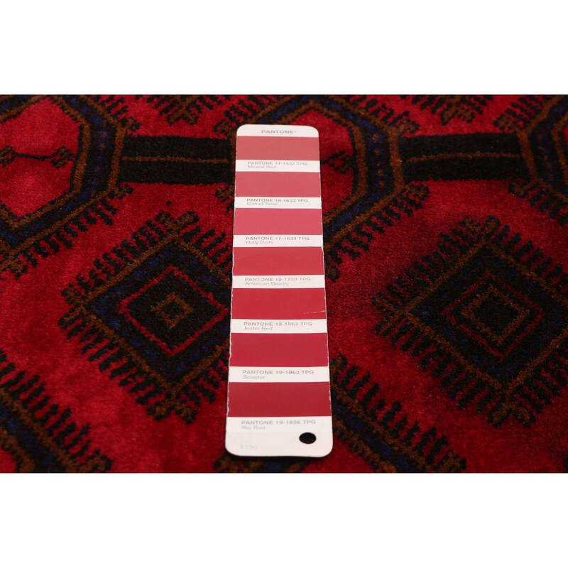Teimani Red Rug 3'7" x 6'9" - 3'7 x 6'9