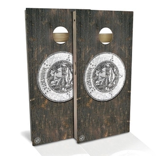 Minnesota Flag Rustic Outdoor Cornhole Board Set