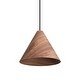 preview thumbnail 2 of 0, Golden Lighting Conique 1-light 13in Pendant in Dark Walnut - Silver