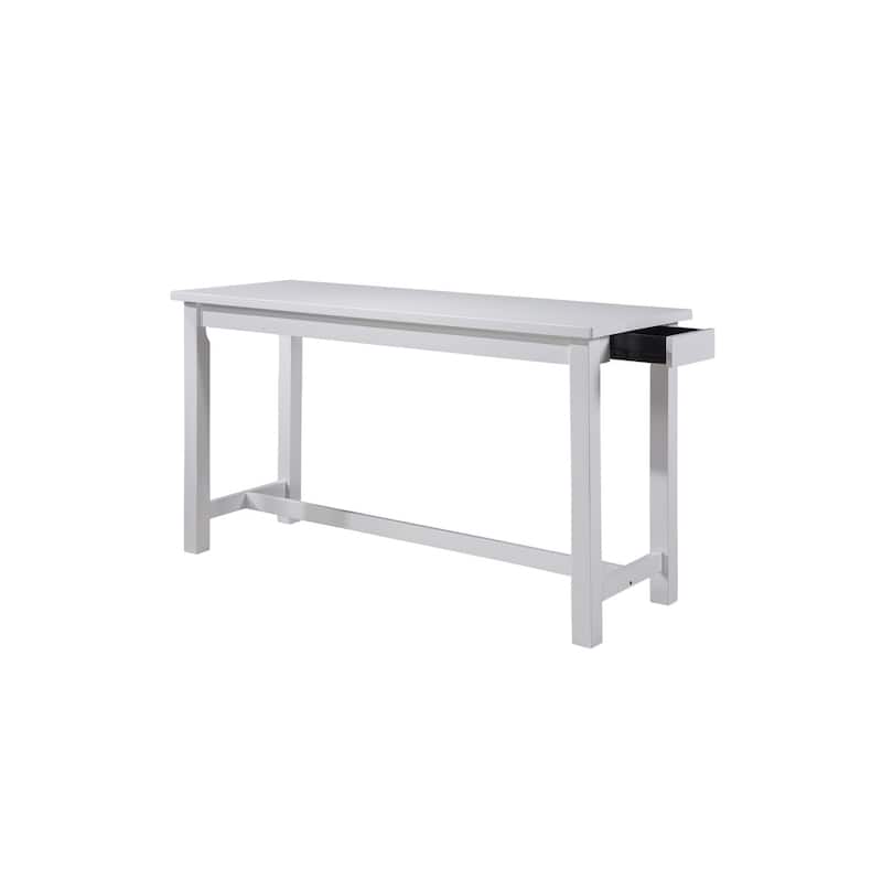 Kitty White Fabric Counter Height Set