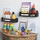 preview thumbnail 4 of 23, Wallniture Utah Wood Wall Shelves for Book and Toy Storage (Set of 4)