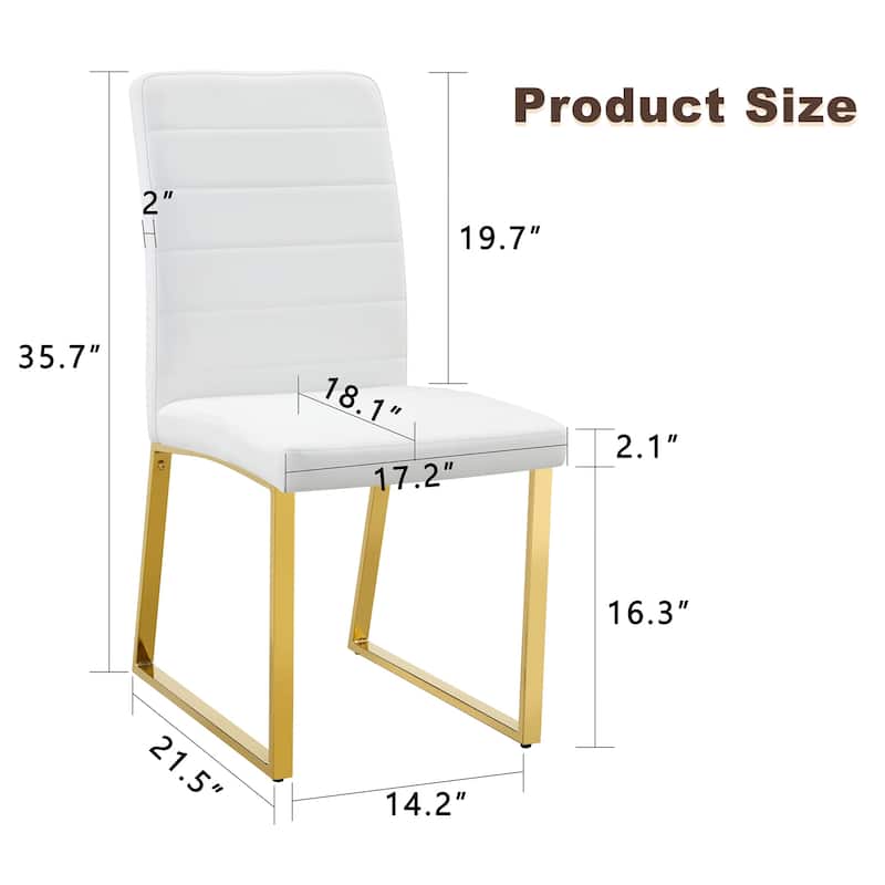 6-Pack - Heavy-Duty Chairs Set: 2.1" Thick Cushion, Iron Frame, Perfect For Home Or Office