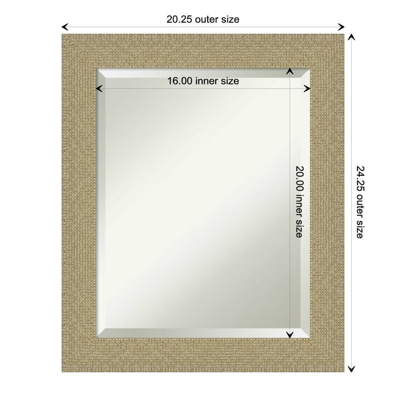 Beveled Wall Mirror - Mosaic Gold Frame - Mosaic Gold - 20.25 x 24.25-inch