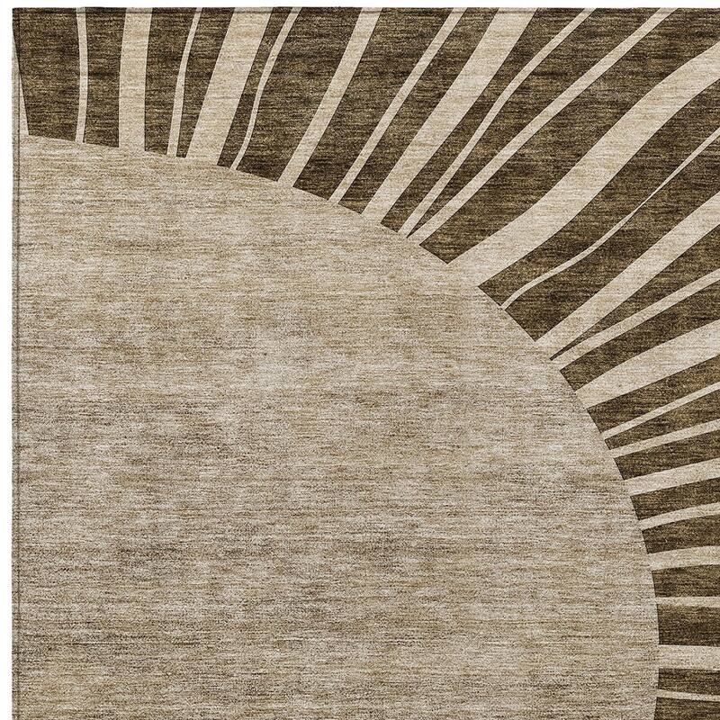 HomeRoots Abstract Transitional Rectangle Outdoor Rug