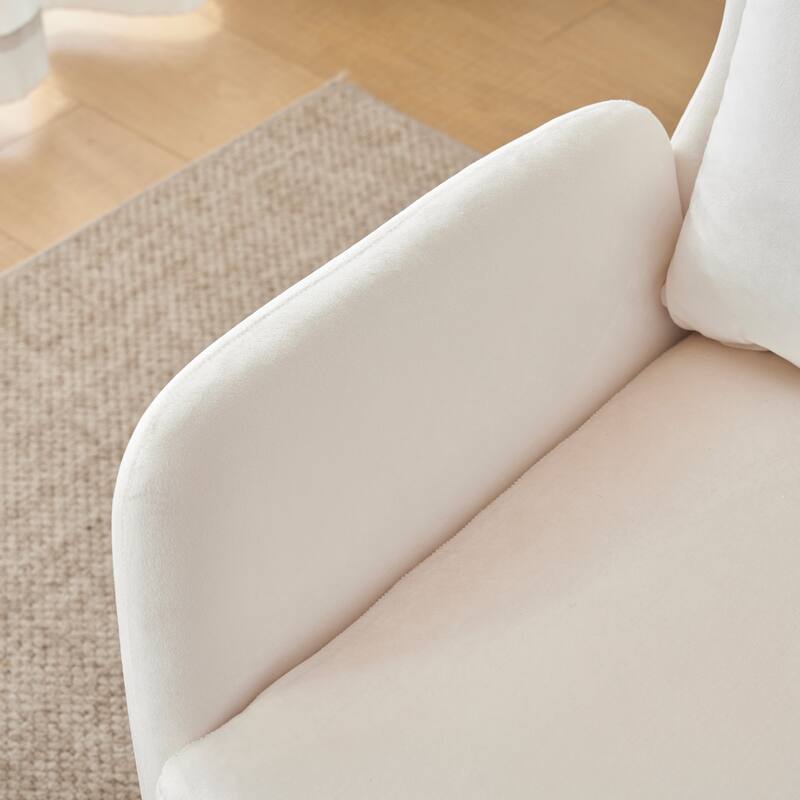 32" Wing Back Velvet Accent Chair