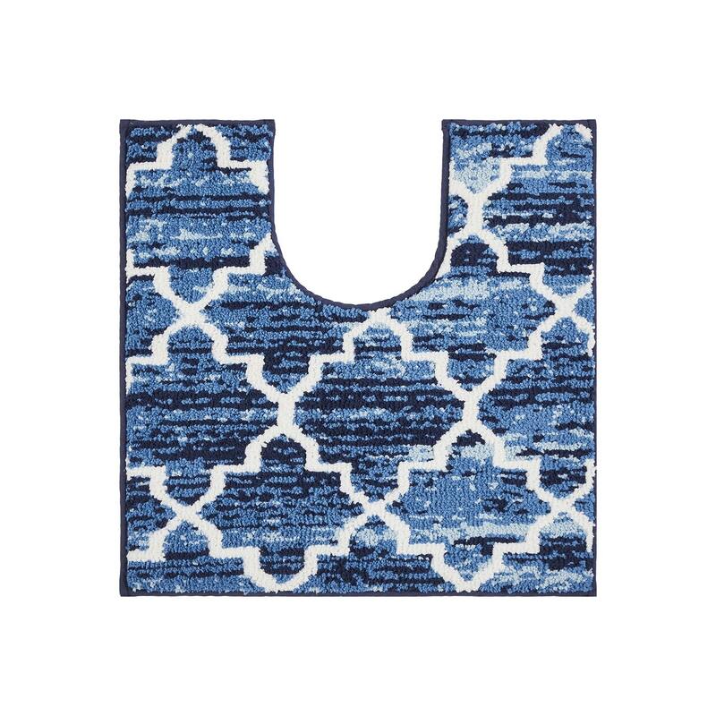 Better Trends Savio Collection Marrakesh Bathroom Rug - 100% Micro Polyester with Gel Foam Backing, Machine Washable Bath Mat