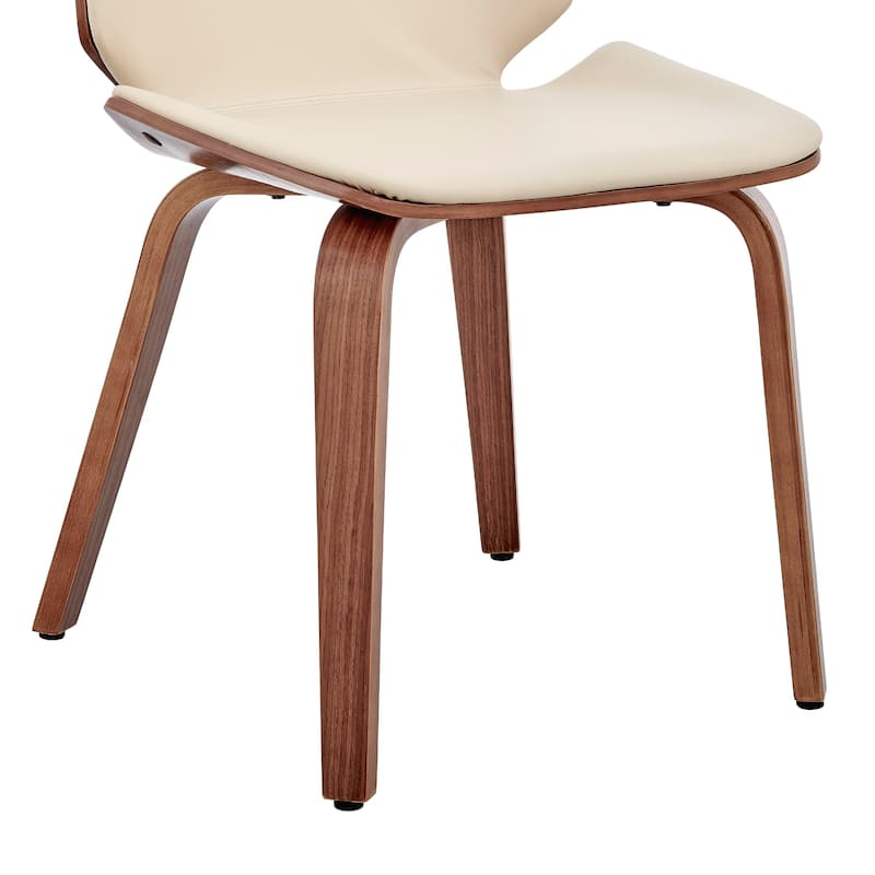 Brinley Walnut or Black Wood Upholstered Dining Chair