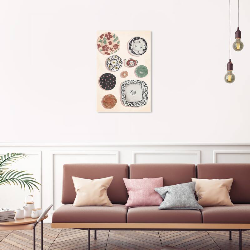 Wynwood Studio Fashion and Glam Just a few Hats White and Light Pink Modern & Contemporary Wall Art Canvas Print - 30 x 20