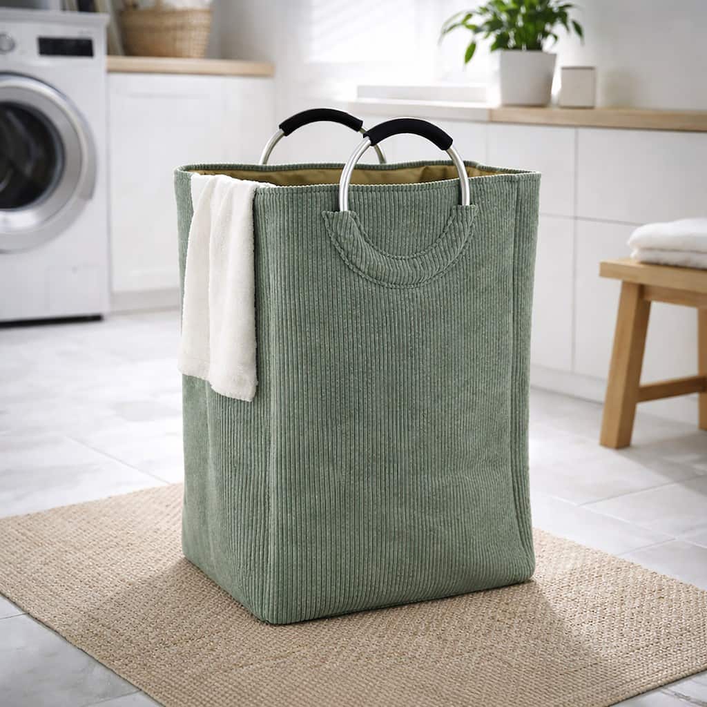 Corduroy Laundry Basket 55L - 14 L x 12 W x 25 H