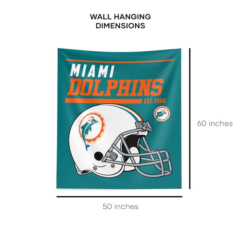 NFL 40 YD Dash Legacy Miami Dolphins Wall Hanging - 50"x60"