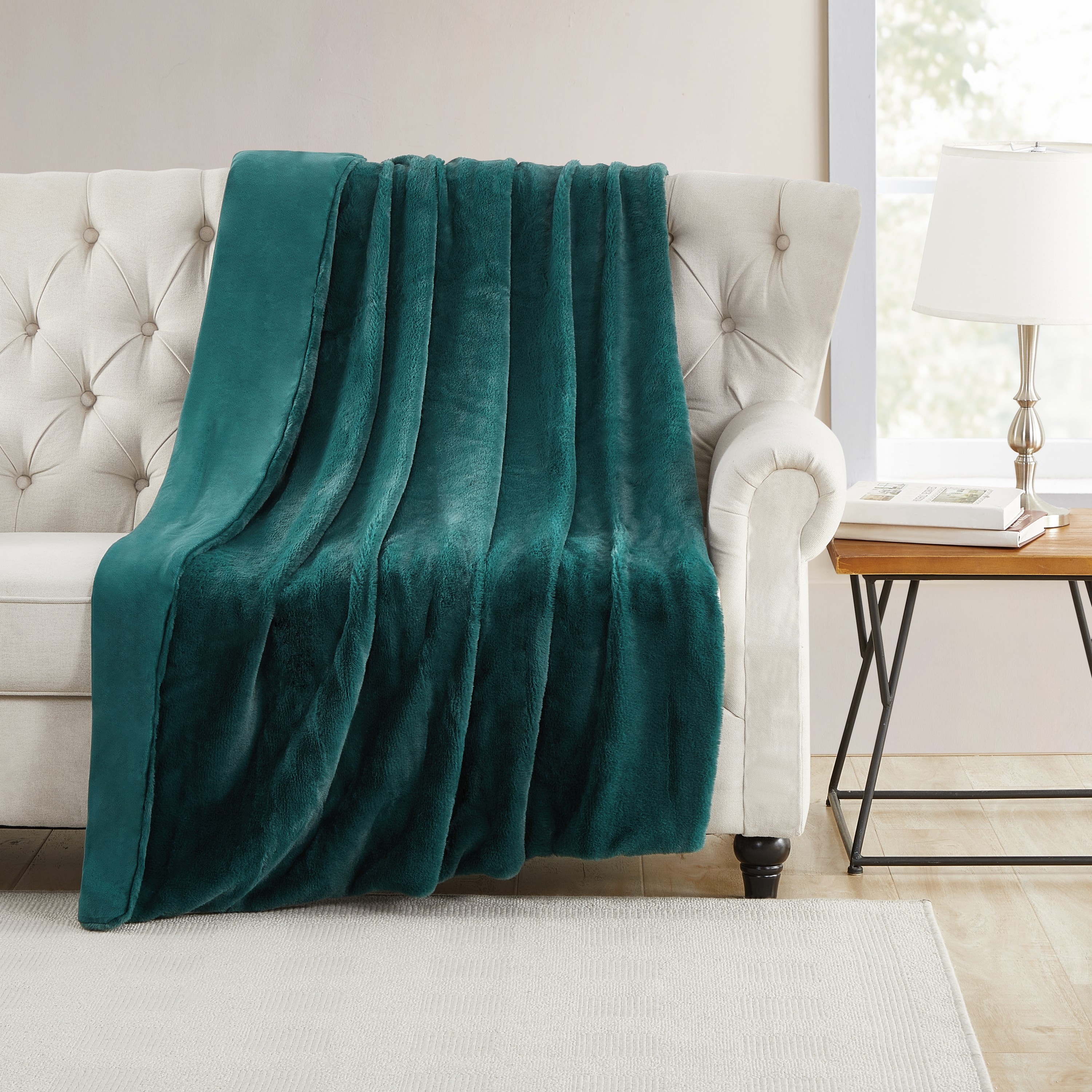 Tahari home mink faux online fur throw
