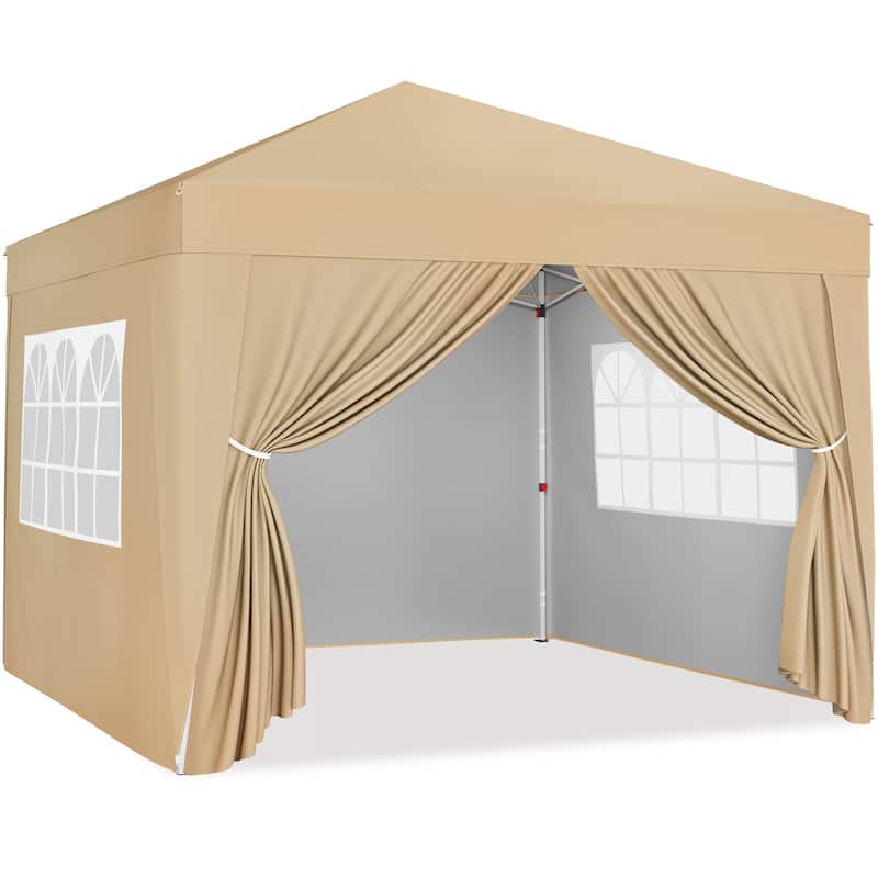 Yaheetech 10x10ft Pop Up Canopy with Sidewall Window for Marketing