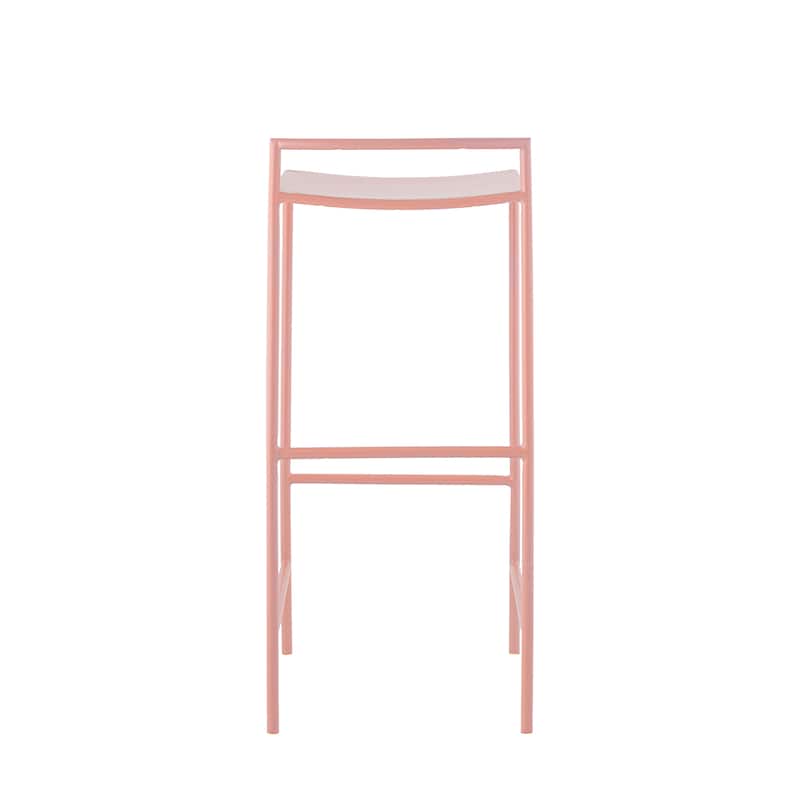 Bali 30" Coastal Contemporary Iron Saddle-Seat Low-Back Bar Stool with Foot Rest, by JONATHAN Y - 33"