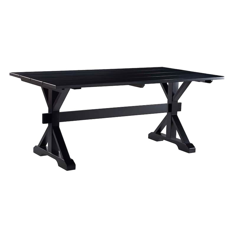 Windchime 71" Wood Dining Table - N/A - Black