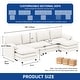 preview thumbnail 16 of 28, Moasis 142 Inch Modular Velvet Sectional Sofa with Movable Ottoman and Pillow Armrest for Living Room