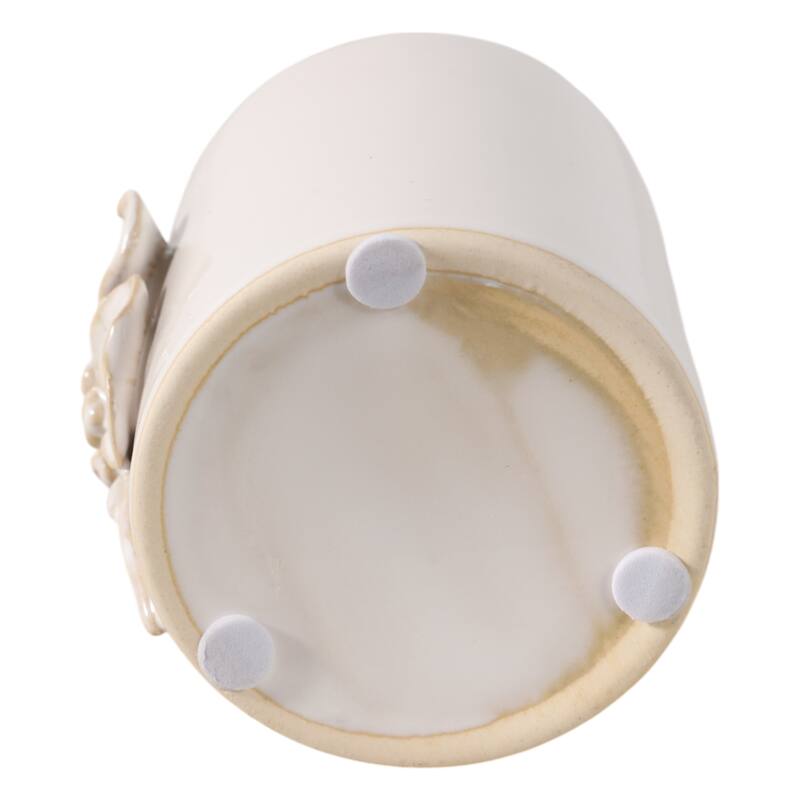 Ceramic Cute Pencil Cup Decorative Flower Office Desk Accessory