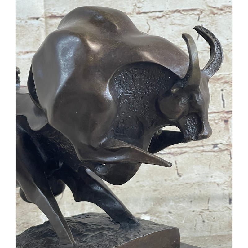 Original Milo Modern Art Bull Bronze Statue Figure Abstract Mid Century