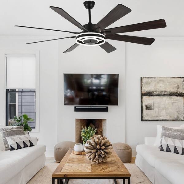 Oaks Aura Cotti 20in. Low Profile Ceiling Fan with Light, 6-Speed Ceiling Fan, Flush Mount Smart Ceiling Fan with Remote