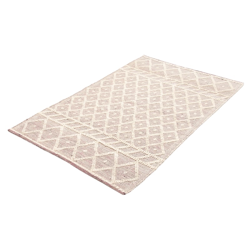 ECARPETGALLERY Braid weave Sienna Cream Wool Rug - 4'11 x 8'0