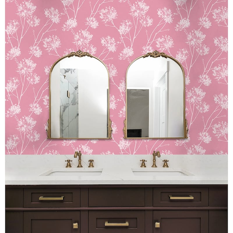 NextWall One O'Clocks Botanical Peel and Stick Removable Wallpaper