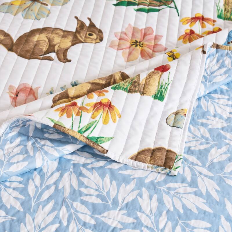 Greenland Home Fashions Willow Spring Garden 50"x60" Novelty Throw Quilt